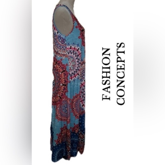 Bin3 FASHION CONCEPTS MIDI DAY DRESSES/LOUNGE WEAR IN SIZE S, M, L, XL. - Picture 3 of 15